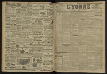 3 vues - L\'Yonne, journal du département, n° 173, mardi 26 juillet 1904 (ouvre la visionneuse)