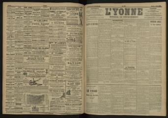 3 vues - L\'Yonne, journal du département, n° 179, mardi 2 août 1904 (ouvre la visionneuse)