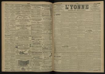 3 vues - L\'Yonne, journal du département, n° 185, mardi 9 août 1904 (ouvre la visionneuse)