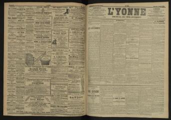 3 vues - L\'Yonne, journal du département, n° 189, samedi 13 août 1904 (ouvre la visionneuse)