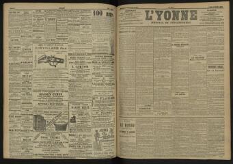 3 vues - L\'Yonne, journal du département, n° 195, lundi 22 août 1904 (ouvre la visionneuse)