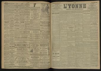 3 vues - L\'Yonne, journal du département, n° 198, jeudi 25 août 1904 (ouvre la visionneuse)
