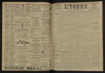 3 vues - L\'Yonne, journal du département, n° 203, mercredi 31 août 1904 (ouvre la visionneuse)