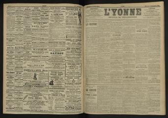 3 vues - L\'Yonne, journal du département, n° 221, mercredi 21 septembre 1904 (ouvre la visionneuse)