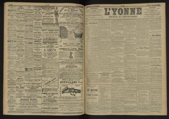 3 vues - L\'Yonne, journal du département, n° 225, lundi 26 septembre 1904 (ouvre la visionneuse)