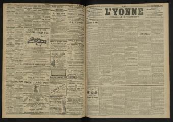 3 vues - L\'Yonne, journal du département, n° 227, mercredi 28 septembre 1904 (ouvre la visionneuse)