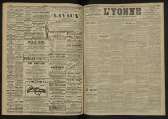 3 vues - L\'Yonne, journal du département, n° 232, mardi 4 octobre 1904 (ouvre la visionneuse)