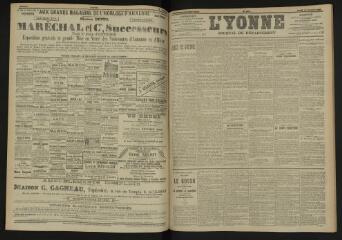 3 vues - L\'Yonne, journal du département, n° 237, lundi 10 octobre 1904 (ouvre la visionneuse)