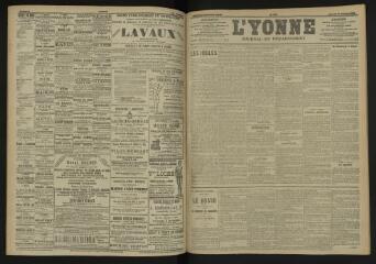 3 vues - L\'Yonne, journal du département, n° 242, samedi 15 octobre 1904 (ouvre la visionneuse)
