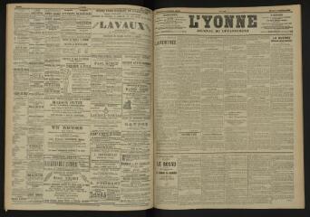 3 vues - L\'Yonne, journal du département, n° 244, mardi 18 octobre 1904 (ouvre la visionneuse)
