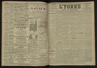 3 vues - L\'Yonne, journal du département, n° 246, jeudi 20 octobre 1904 (ouvre la visionneuse)