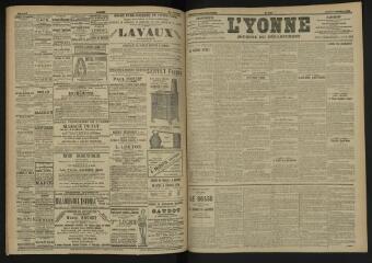 3 vues - L\'Yonne, journal du département, n° 252, jeudi 27 octobre 1904 (ouvre la visionneuse)