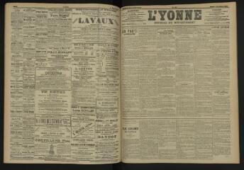 3 vues - L\'Yonne, journal du département, n° 261, mardi 8 novembre 1904 (ouvre la visionneuse)