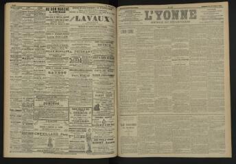3 vues - L\'Yonne, journal du département, n° 264, vendredi 11 novembre 1904 (ouvre la visionneuse)