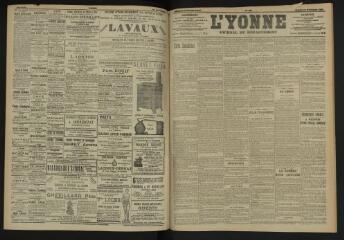 3 vues - L\'Yonne, journal du département, n° 271, samedi 19 novembre 1904 (ouvre la visionneuse)