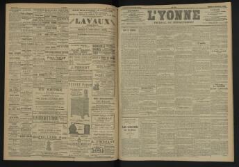 3 vues - L\'Yonne, journal du département, n° 275, jeudi 24 novembre 1904 (ouvre la visionneuse)