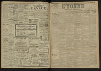 3 vues - L\'Yonne, journal du département, n° 285, mardi 6 décembre 1904 (ouvre la visionneuse)