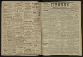 3 vues - L\'Yonne, journal du département, n° 286, mercredi 7 décembre 1904 (ouvre la visionneuse)