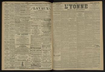 3 vues - L\'Yonne, journal du département, n° 288, vendredi 9 décembre 1904 (ouvre la visionneuse)
