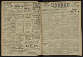 3 vues - L\'Yonne, journal du département, n° 289, samedi 10 décembre 1904 (ouvre la visionneuse)
