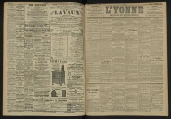 3 vues - L\'Yonne, journal du département, n° 293, jeudi 15 décembre 1904 (ouvre la visionneuse)
