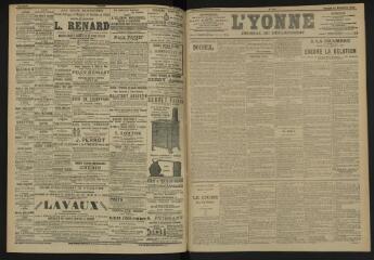 3 vues - L\'Yonne, journal du département, n° 301, samedi 24 décembre 1904 (ouvre la visionneuse)