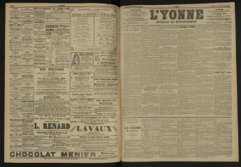 3 vues - L\'Yonne, journal du département, n° 303, mardi 27 décembre 1904 (ouvre la visionneuse)