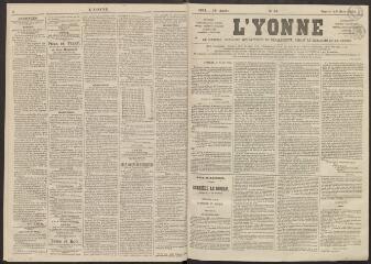 3 vues L'Yonne : ce journal, consacré aux intérêts du département, paraît le mercredi et le samedi, n° 46, samedi 10 juin 1854
