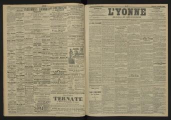 3 vues - L\'Yonne, journal du département, n° 4, vendredi 6 janvier 1905 (ouvre la visionneuse)