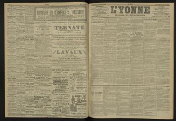 3 vues - L\'Yonne, journal du département, n° 20, mercredi 25 janvier 1905 (ouvre la visionneuse)
