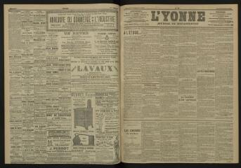 3 vues - L\'Yonne, journal du département, n° 27, jeudi 2 février 1905 (ouvre la visionneuse)
