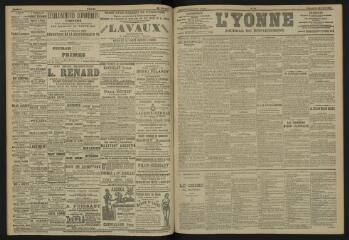 3 vues - L\'Yonne, journal du département, n° 47, samedi 25 février 1905 (ouvre la visionneuse)
