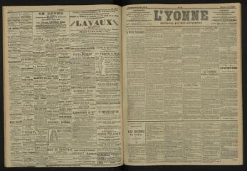 3 vues - L\'Yonne, journal du département, n° 60, mardi 14 mars 1905 (ouvre la visionneuse)
