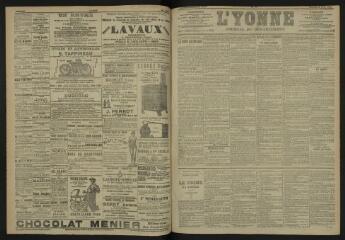 3 vues - L\'Yonne, journal du département, n° 70, samedi 25 mars 1905 (ouvre la visionneuse)