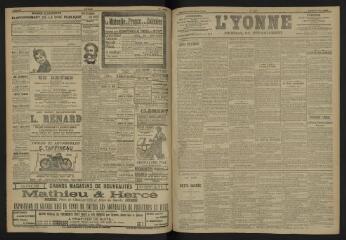 3 vues - L\'Yonne, journal du département, n° 100, lundi 1 mai 1905 (ouvre la visionneuse)