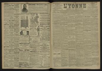 3 vues - L\'Yonne, journal du département, n° 103, jeudi 4 mai 1905 (ouvre la visionneuse)