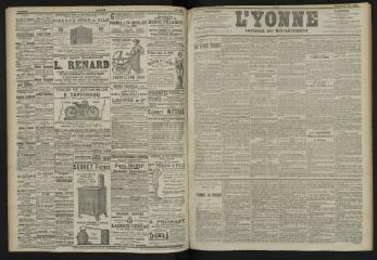 3 vues - L\'Yonne, journal du département, n° 111, samedi 13 mai 1905 (ouvre la visionneuse)