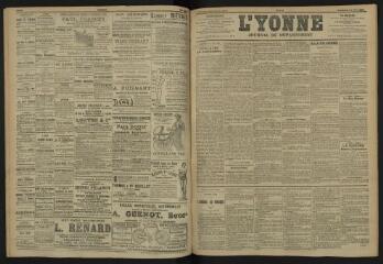 3 vues - L\'Yonne, journal du département, n° 116, vendredi 19 mai 1905 (ouvre la visionneuse)