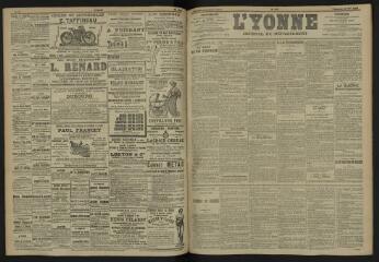 3 vues - L\'Yonne, journal du département, n° 122, vendredi 26 mai 1905 (ouvre la visionneuse)