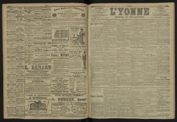 3 vues - L\'Yonne, journal du département, n° 132, jeudi 8 juin 1905 (ouvre la visionneuse)