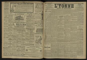 3 vues - L\'Yonne, journal du département, n° 135, mardi 13 juin 1905 (ouvre la visionneuse)