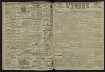 3 vues - L\'Yonne, journal du département, n° 141, mardi 20 juin 1905 (ouvre la visionneuse)