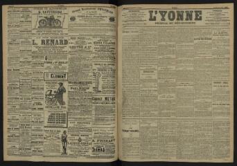 3 vues - L\'Yonne, journal du département, n° 146, lundi 26 juin 1905 (ouvre la visionneuse)