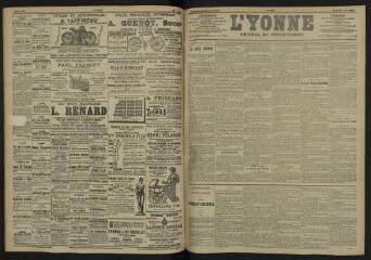 3 vues - L\'Yonne, journal du département, n° 149, jeudi 29 juin 1905 (ouvre la visionneuse)