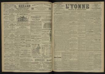 3 vues - L\'Yonne, journal du département, n° 152, lundi 3 juillet 1905 (ouvre la visionneuse)
