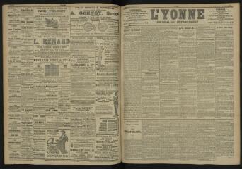 3 vues - L\'Yonne, journal du département, n° 154, mercredi 5 juillet 1905 (ouvre la visionneuse)