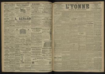 3 vues - L\'Yonne, journal du département, n° 156, vendredi 7 juillet 1905 (ouvre la visionneuse)