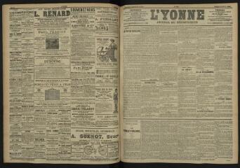3 vues - L\'Yonne, journal du département, n° 157, samedi 8 juillet 1905 (ouvre la visionneuse)