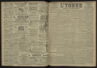 3 vues - L\'Yonne, journal du département, n° 160, mercredi 12 juillet 1905 (ouvre la visionneuse)