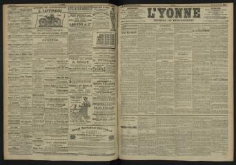 3 vues - L\'Yonne, journal du département, n° 161, jeudi 13 juillet 1905 (ouvre la visionneuse)